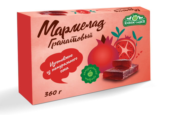 №2 Мармелад  "Гранатовый" белевский 360г  в Переславле-залесском
