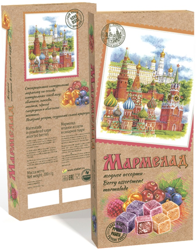  Сладарт Мармелад Ассорти ягодное в сахарной пудре, 200г    в Переславле-залесском